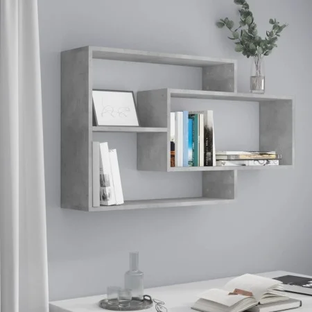 Wandregale aus betongrauem Sperrholz, 104 x 20 x 58,5 cm von vidaXL, Regale und Regale - Ref: Foro24-800328, Preis: 41,01 €, ...