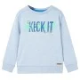 Kinder-Sweatshirt in weichem meliertem Blau, Größe 128. von , Kinder-T-Shirts - Ref: Foro24-11972, Preis: 11,11 €, Rabatt: %