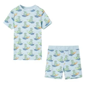 Pijama de niños de manga corta azul claro 140 de , Pantalones de niños - Ref: Foro24-11863, Precio: 11,24 €, Descuento: %