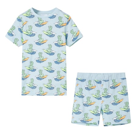 Kurzärmeliger hellblauer Kinderpyjama in Größe 116. von , Kinderhosen - Ref: Foro24-11861, Preis: 11,35 €, Rabatt: %