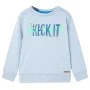 Kinder-Sweatshirt in weichem meliertem Blau, Größe 104. von , Kinder-T-Shirts - Ref: Foro24-11970, Preis: 11,11 €, Rabatt: %