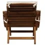 Sun lounger with cream solid acacia wood cushion by vidaXL, Loungers - Ref: Foro24-46652, Price: 162,65 €, Discount: %
