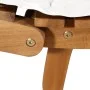 Sun lounger with cream solid acacia wood cushion by vidaXL, Loungers - Ref: Foro24-46652, Price: 162,65 €, Discount: %