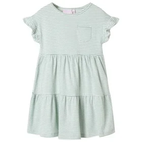 Kleid für Kinder mit Rüschenärmeln in Minzgrün, Größe 116. von , Kinderkleider - Ref: Foro24-11511, Preis: 10,19 €, Rabatt: %