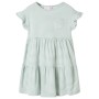 Kleid für Kinder mit Rüschenärmeln in Minzgrün, Größe 116. von , Kinderkleider - Ref: Foro24-11511, Preis: 10,30 €, Rabatt: %