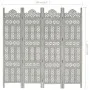 Handgeschnitzter 4-Panel-Paravent mit grauem Mangoholz 160x165 cm von vidaXL, Raumteiler - Ref: Foro24-285322, Preis: 214,91 ...