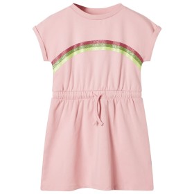 Vestido infantil con cordón rosa claro 116