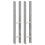 Fence anchors 2 pcs silver galvanized steel 8x6x60 cm by vidaXL, Spikes for anchoring in the ground - Ref: Foro24-145296, Pri...