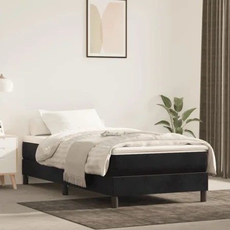 Taschenfederkernmatratze aus schwarzem Samt, 120 x 190 x 20 cm von , Matratzen - Ref: Foro24-4007156, Preis: 212,43 €, Rabatt: %
