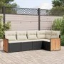 5-piece garden furniture set and black synthetic rattan cushions by , Garden sets - Ref: Foro24-3260026, Price: 336,59 €, Dis...