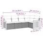 5-piece garden furniture set and black synthetic rattan cushions by , Garden sets - Ref: Foro24-3260026, Price: 336,59 €, Dis...