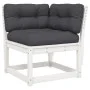 Set sofás jardín 5 pzas con cojines madera maciza pino blanco by , Garden sets - Ref: Foro24-3217001, Price: 632,14 €, Discou...