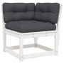 Set sofás jardín 5 pzas con cojines madera maciza pino blanco by , Garden sets - Ref: Foro24-3217001, Price: 640,04 €, Discou...