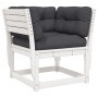 Set sofás jardín 5 pzas con cojines madera maciza pino blanco by , Garden sets - Ref: Foro24-3217001, Price: 640,04 €, Discou...