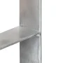 Fence anchors 2 pcs silver galvanized steel 8x6x60 cm by vidaXL, Spikes for anchoring in the ground - Ref: Foro24-145296, Pri...
