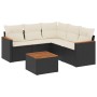 Set de sofás de jardín 6 piezas y cojines ratán sintético negro by , Garden sets - Ref: Foro24-3258367, Price: 361,71 €, Disc...