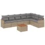 Juego de sofás de jardín con cojines beige 8 pzas ratán PE by , Garden sets - Ref: Foro24-3258440, Price: 496,75 €, Discount: %