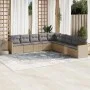 Set de sofás de jardín 9 pzas con cojines ratán sintético beige by , Garden sets - Ref: Foro24-3258461, Price: 554,52 €, Disc...