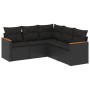Gartenmöbel-Set, 5-teilig, mit schwarzen Polstern aus synthetischem Rattan. von , Gartensets - Ref: Foro24-3258359, Preis: 36...