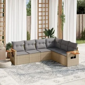 Juego de sofás jardín con cojines 6 pzas ratán sintético beige by , Garden sets - Ref: Foro24-3259245, Price: 408,01 €, Disco...