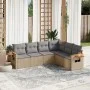 Gartensofa-Set mit 6-teiligen Kissen aus synthetischem Rattan in Beige. von , Gartensets - Ref: Foro24-3259245, Preis: 408,01...
