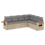 Juego de sofás jardín con cojines 6 pzas ratán sintético beige by , Garden sets - Ref: Foro24-3259245, Price: 428,98 €, Disco...