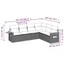 Gartensofa-Set mit 6-teiligen Kissen aus synthetischem Rattan in Beige. von , Gartensets - Ref: Foro24-3259245, Preis: 408,01...