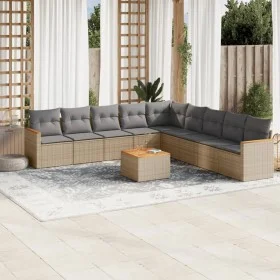 Juego de sofás jardín con cojines beige 10 pzas ratán sintético by , Garden sets - Ref: Foro24-3258468, Price: 595,73 €, Disc...