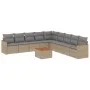 Juego de sofás jardín con cojines beige 10 pzas ratán sintético de , Conjuntos de jardín - Ref: Foro24-3258468, Precio: 595,7...