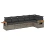 Gartenmöbel-Set, 6-teilig, mit grauen Polstern aus synthetischem Rattan. von , Gartensets - Ref: Foro24-3259232, Preis: 392,4...