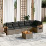 Set de sofás de jardín 7 piezas con cojines ratán PE gris by , Garden sets - Ref: Foro24-3259239, Price: 439,70 €, Discount: %