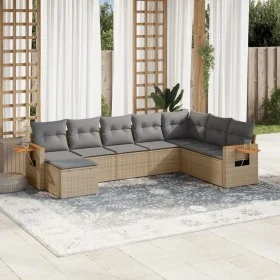 Juego de sofás de jardín con cojines beige 8 pzas ratán PE by , Garden sets - Ref: Foro24-3259490, Price: 502,42 €, Discount: %