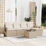 Juego de sofás jardín con cojines 6 pzas ratán sintético beige by , Garden sets - Ref: Foro24-3252435, Price: 440,72 €, Disco...