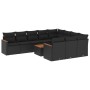 Set de sofás de jardín 11 pzas y cojines ratán sintético negro by , Garden sets - Ref: Foro24-3258744, Price: 675,58 €, Disco...