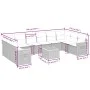 Gartensofa-Set 11-teilig mit beigen Polstern aus synthetischem Rattan von , Gartensets - Ref: Foro24-3259574, Preis: 675,03 €...