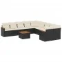 Set de sofás de jardín 11 pzas y cojines ratán sintético negro by , Garden sets - Ref: Foro24-3258759, Price: 617,98 €, Disco...