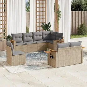 Juego de sofás de jardín con cojines beige 8 pzas ratán PE by , Garden sets - Ref: Foro24-3259406, Price: 560,05 €, Discount: %