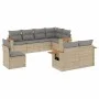 Gartensofagarnitur mit beigen Kissen, 8-teilig, aus PE-Rattan. von , Gartensets - Ref: Foro24-3259406, Preis: 561,00 €, Rabat...