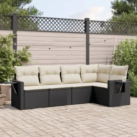 Gartenmöbel-Set, 5-teilig, mit schwarzen Polstern aus synthetischem Rattan. von , Gartensets - Ref: Foro24-3252463, Preis: 33...