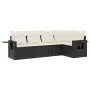 Gartenmöbel-Set, 5-teilig, mit schwarzen Polstern aus synthetischem Rattan. von , Gartensets - Ref: Foro24-3252463, Preis: 33...