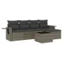 Set de muebles de jardín 6 pzas y cojines ratán sintético gris by , Garden sets - Ref: Foro24-3252437, Price: 361,83 €, Disco...
