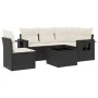 Set de sofás de jardín 6 piezas y cojines ratán sintético negro by , Garden sets - Ref: Foro24-3252513, Price: 375,62 €, Disc...