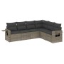 Set de muebles de jardín 6 pzas y cojines ratán sintético gris by , Garden sets - Ref: Foro24-3252547, Price: 401,12 €, Disco...