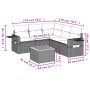 Gartenmöbel-Set, 6-teilig, mit grauen Polstern aus synthetischem Rattan. von , Gartensets - Ref: Foro24-3256893, Preis: 382,0...