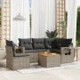 Gartenmöbel-Set, 6-teilig, mit grauen Polstern aus synthetischem Rattan. von , Gartensets - Ref: Foro24-3256900, Preis: 382,5...