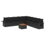 Set de sofás de jardín 10 pzas cojines ratán sintético negro by , Garden sets - Ref: Foro24-3256937, Price: 615,03 €, Discoun...