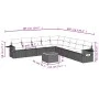 Set de sofás de jardín 10 pzas cojines ratán sintético negro by , Garden sets - Ref: Foro24-3256937, Price: 615,03 €, Discoun...