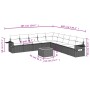 Set de sofás de jardín 10 pzas cojines ratán sintético negro by , Garden sets - Ref: Foro24-3256937, Price: 612,70 €, Discoun...