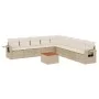 Gartensofa-Set mit 10-teiligen beigen Kissen aus synthetischem Rattan. von , Gartensets - Ref: Foro24-3256940, Preis: 673,93 ...