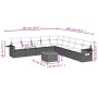 Set de sofás de jardín 10 pzas con cojines ratán sintético gris by , Garden sets - Ref: Foro24-3256942, Price: 607,09 €, Disc...